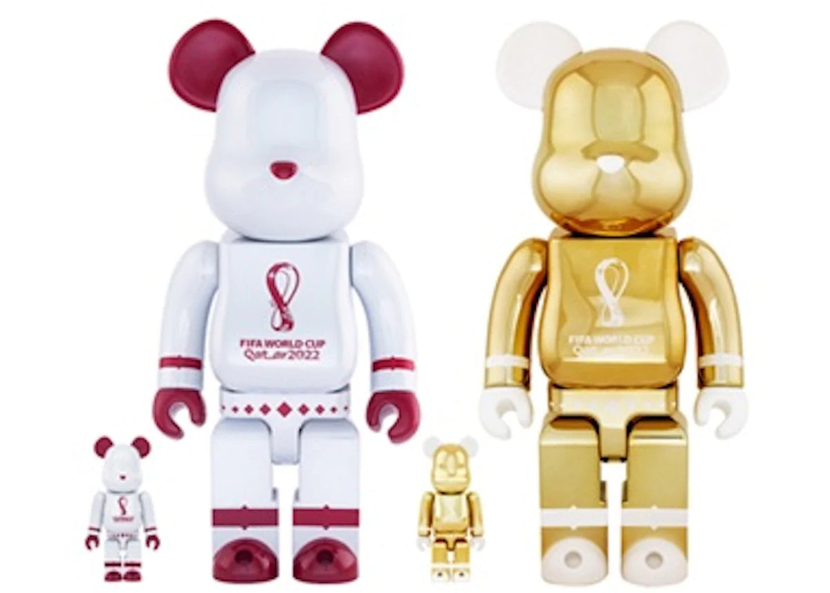 Bearbrick x FIFA World Cup Qatar 2022 100% & 400% 4-Pc Set White Chrome/Gold – Bearbrick – THE LAB CONCEPT CLUB Bienne