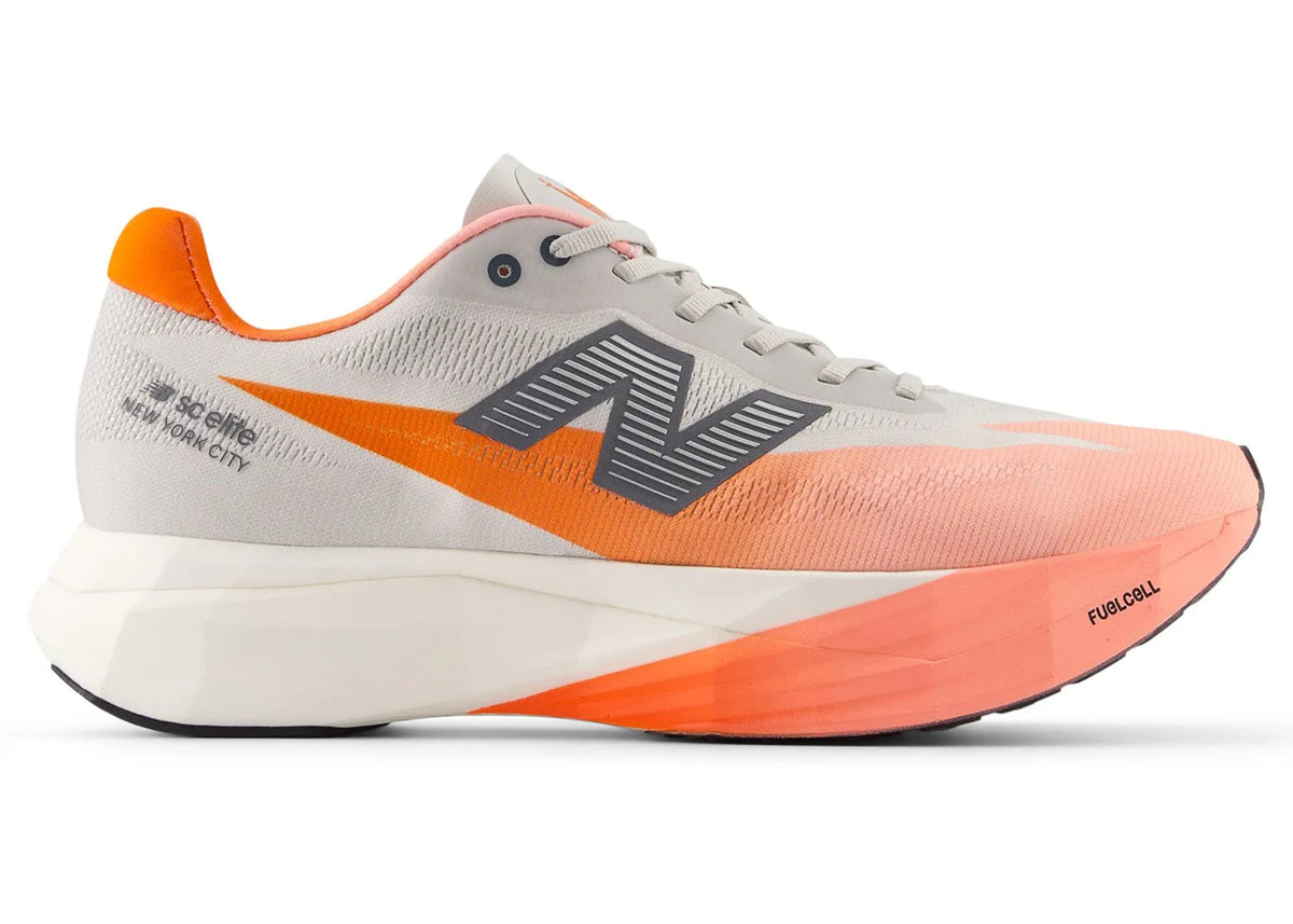New Balance TCS NYC Marathon FuelCell SuperComp Elite v5 Grapefruit Grey Matter Poppy – New Balance – THE LAB CONCEPT CLUB…