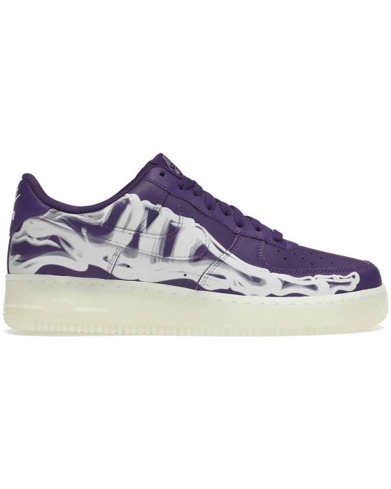 Nike Air Force 1 Low '07 QS Purple Skeleton Halloween (2021) - visuel officiel StockX