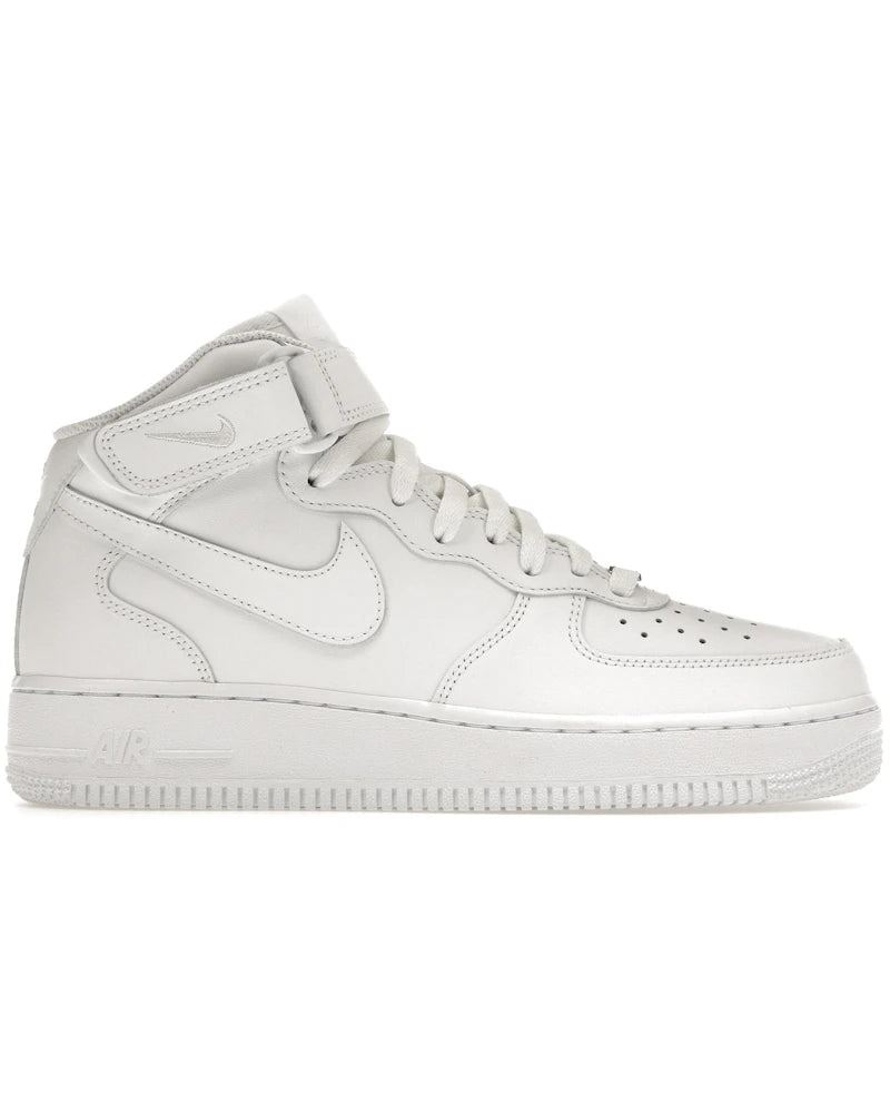Nike Air Force 1 Mid Triple White (Women's) - visuel officiel StockX