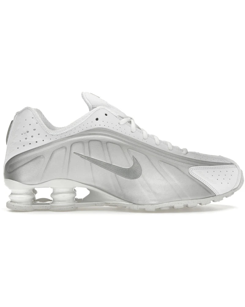 Nike Shox R4 White Bright Crimson Metallic Silver - visuel officiel StockX
