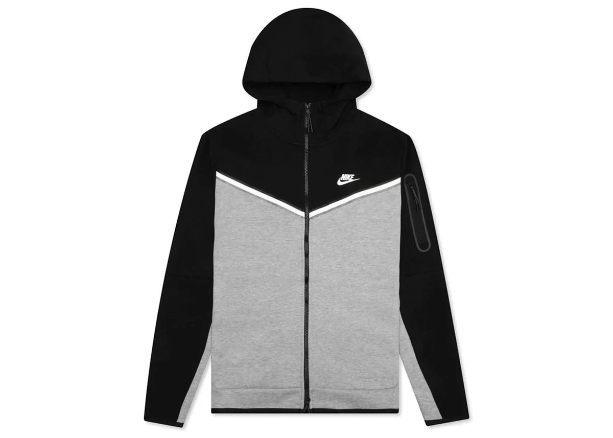 Nike Sportswear Tech Fleece Full-Zip Hoodie Black/Dark Grey Heather/White – Nike – THE LAB CONCEPT CLUB Bienne