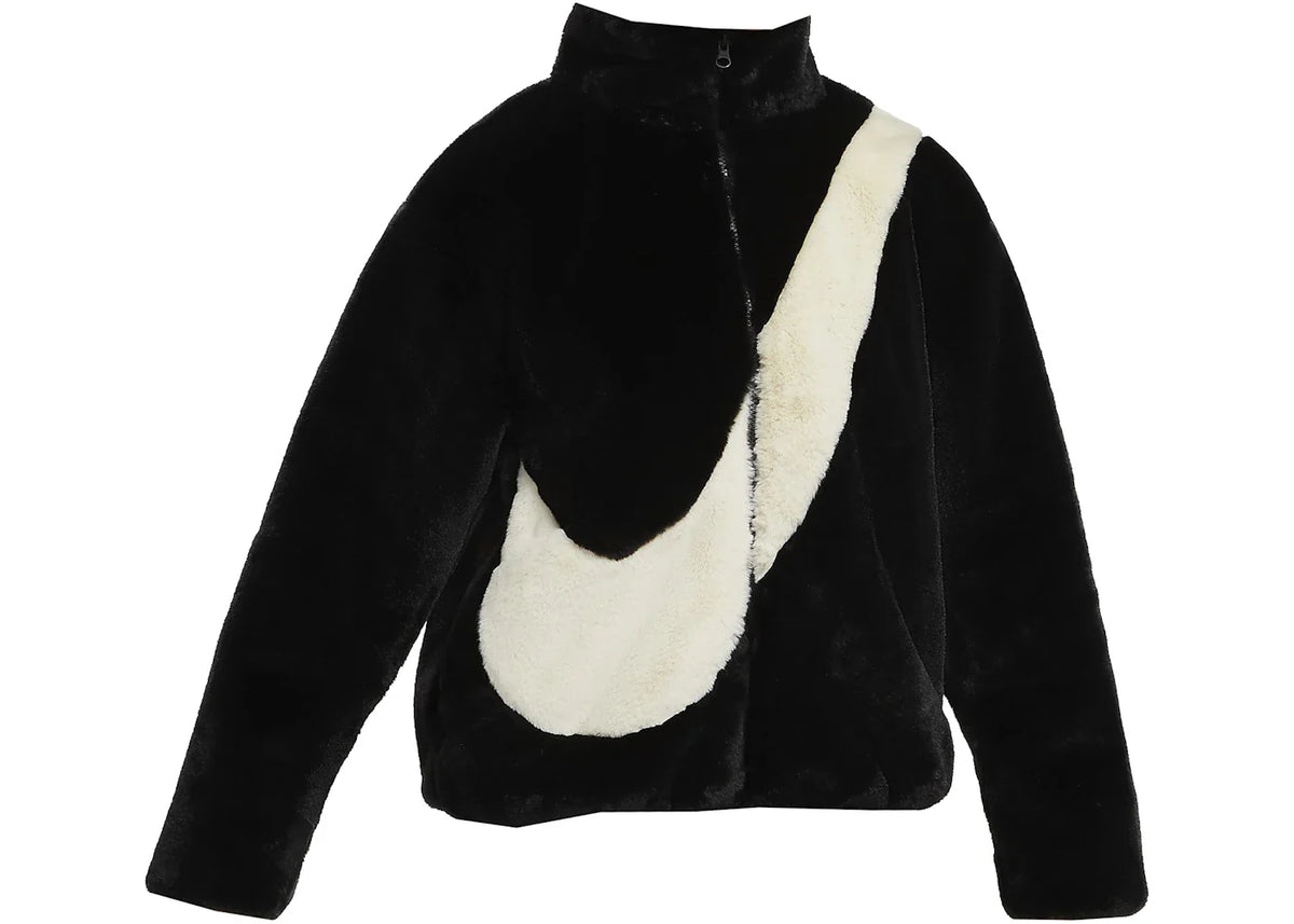 Nike Womens Oversized Swoosh Logo Jacket Black/Fossil – Nike – THE LAB CONCEPT CLUB Bienne