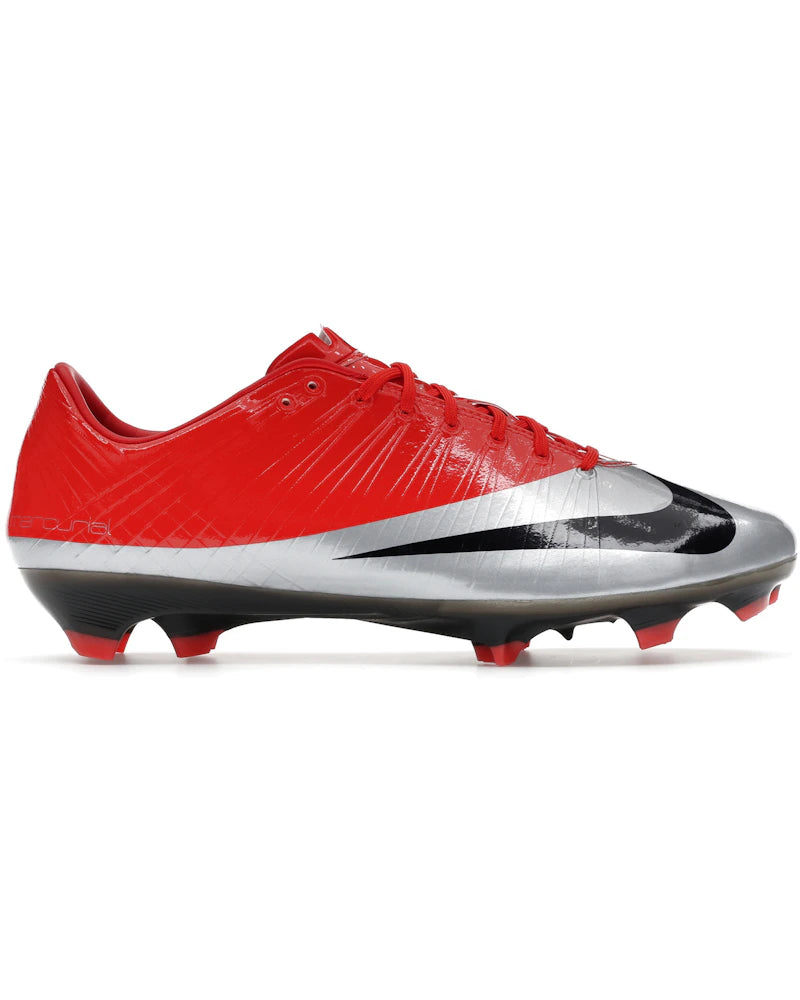 Nike Zoom Mercurial Vapor Superfly 1 RGN FG SE CR7 Max Orange Metallic Silver - visuel officiel StockX
