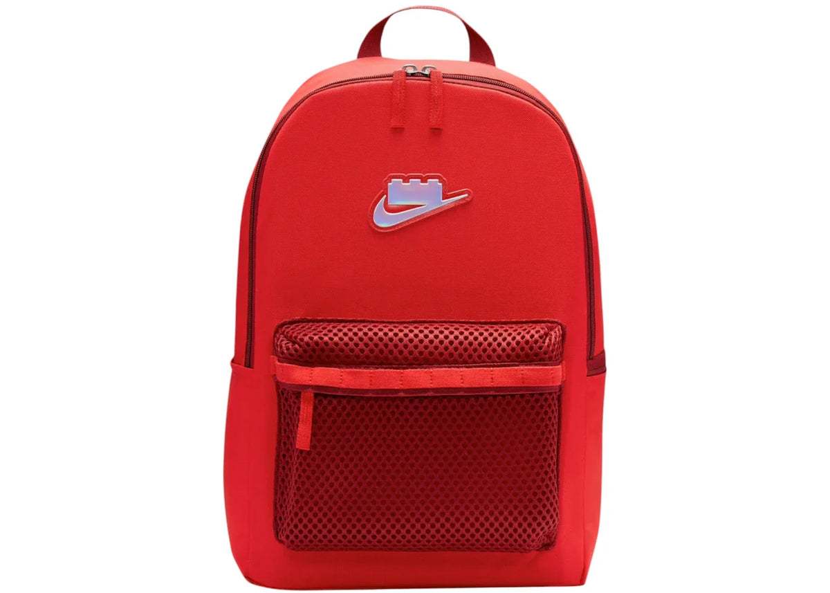 Nike x LEGO Collection Heritage 25L Backpack Rush Red/Dark Cayenne/Metallic Silver