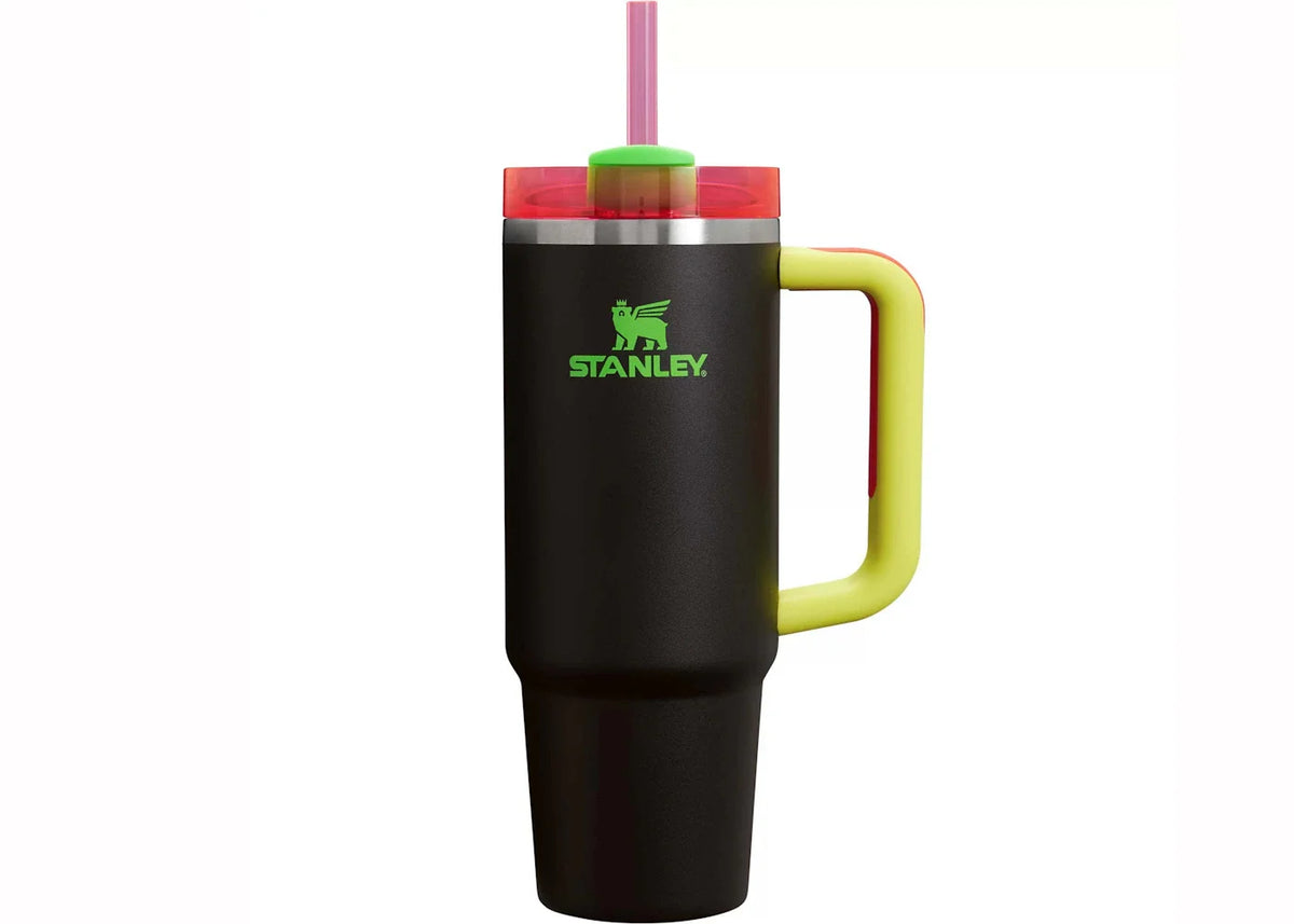 Stanley The Spring Fling Collection Flowstate Quencher 30oz Tumbler Black Neon – Stanley – THE LAB CONCEPT CLUB Bienne