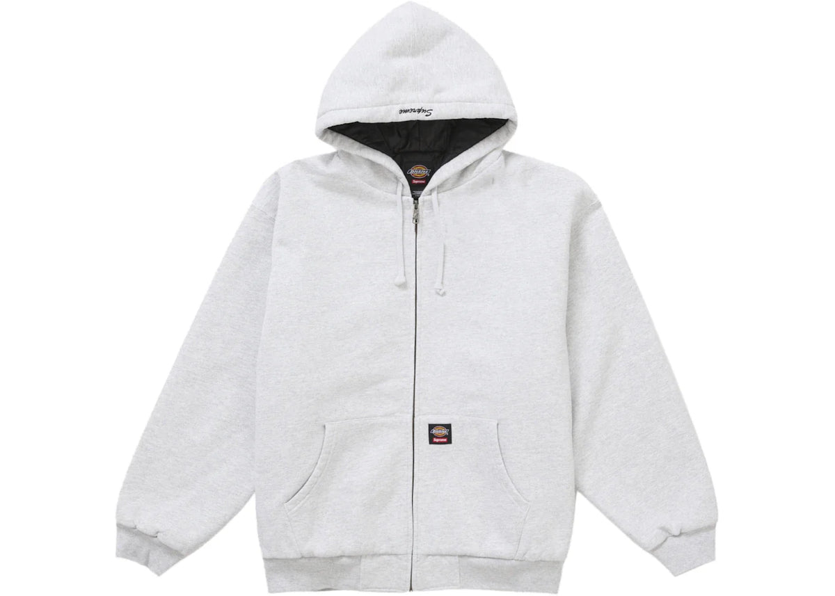 Supreme Dickies Quilted Lined Zip Up Hooded Sweatshirt Heather Grey – Supreme – THE LAB CONCEPT CLUB Bienne
