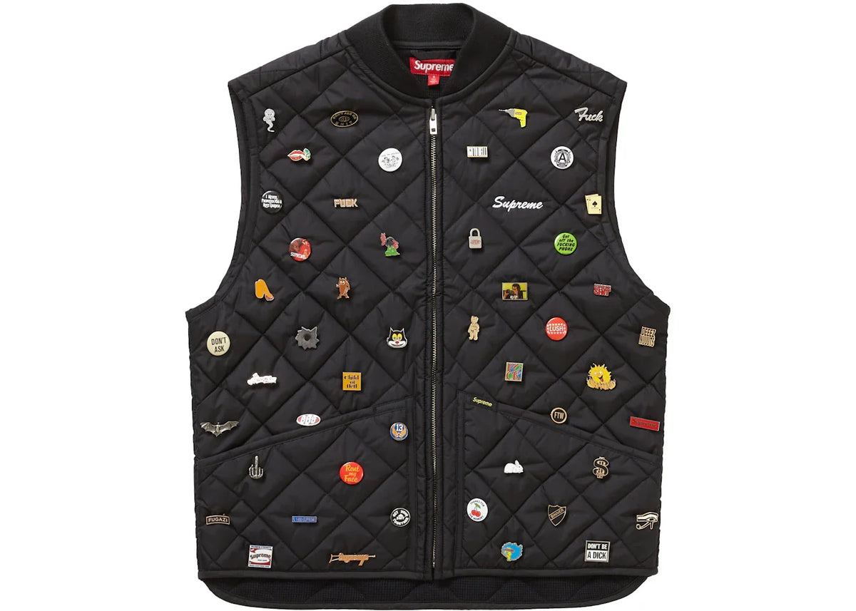 Supreme Pins Quilted Work Vest Black – Supreme – THE LAB CONCEPT CLUB Bienne