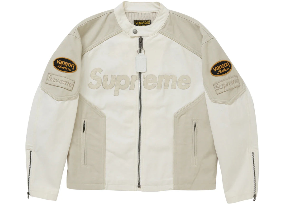 Supreme Vanson Leathers Cordura Cotton Jacket White – Supreme – THE LAB CONCEPT CLUB Bienne
