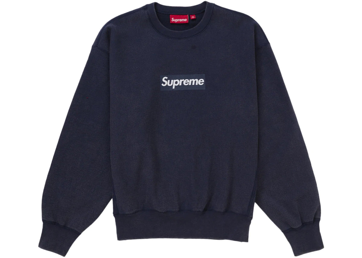 Supreme Washed Box Logo Crewneck Navy – Supreme – THE LAB CONCEPT CLUB Bienne