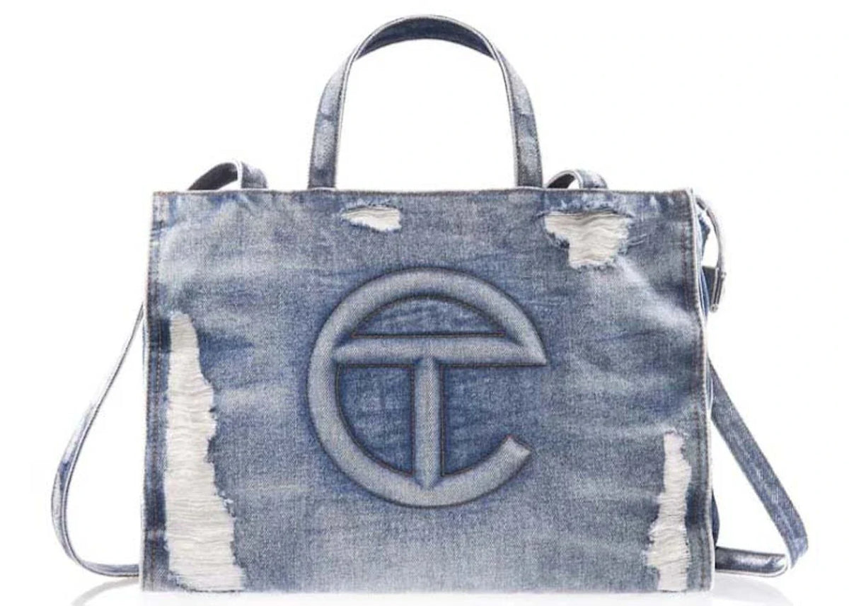 Telfar Medium Shopping Bag Distressed Blue – Telfar – THE LAB CONCEPT CLUB Bienne