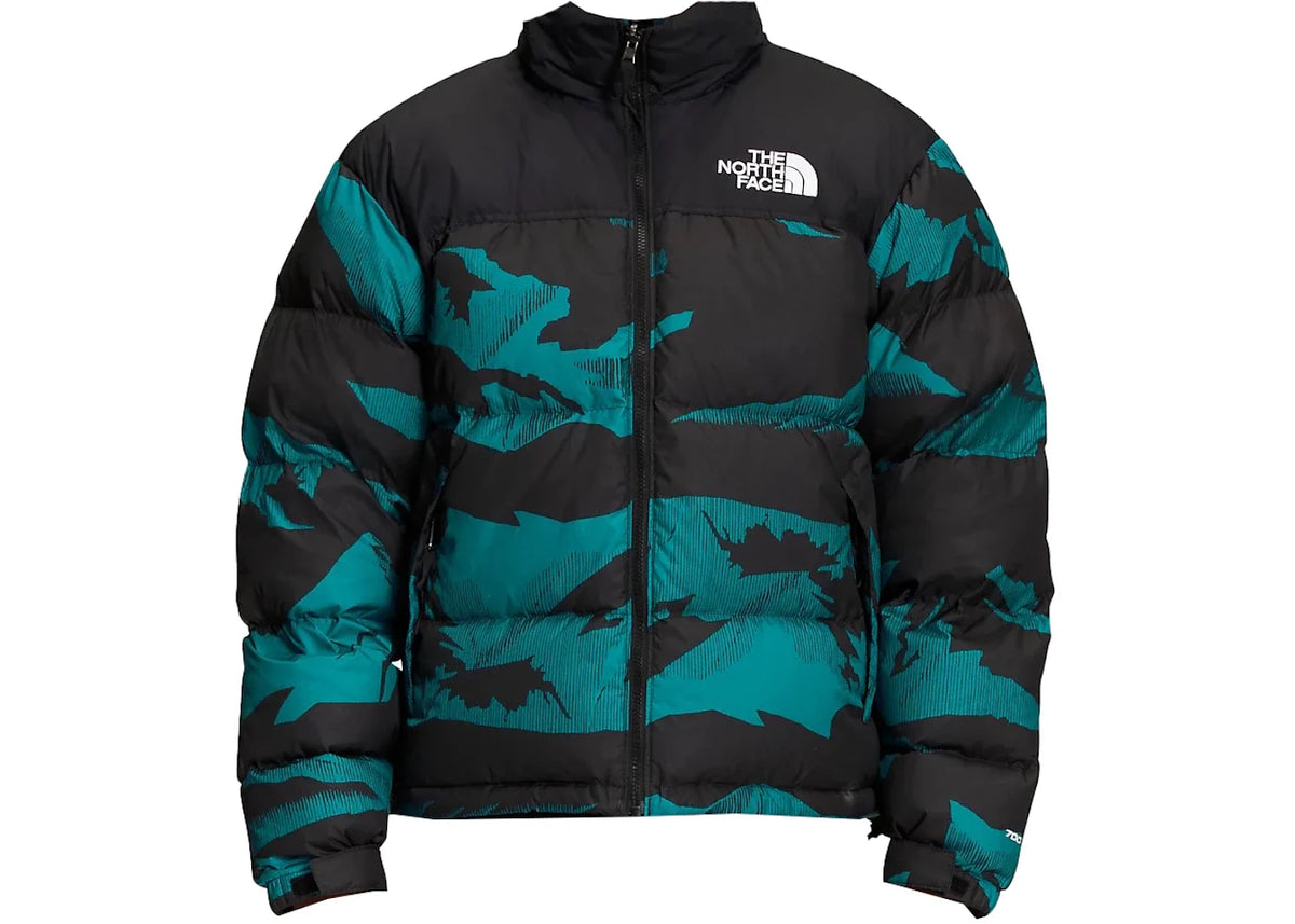 The North Face 1996 Retro Nuptse 700 Fill Packable Jacket Harbor Blue/Linear Mountain Print – The North Face – THE LAB…