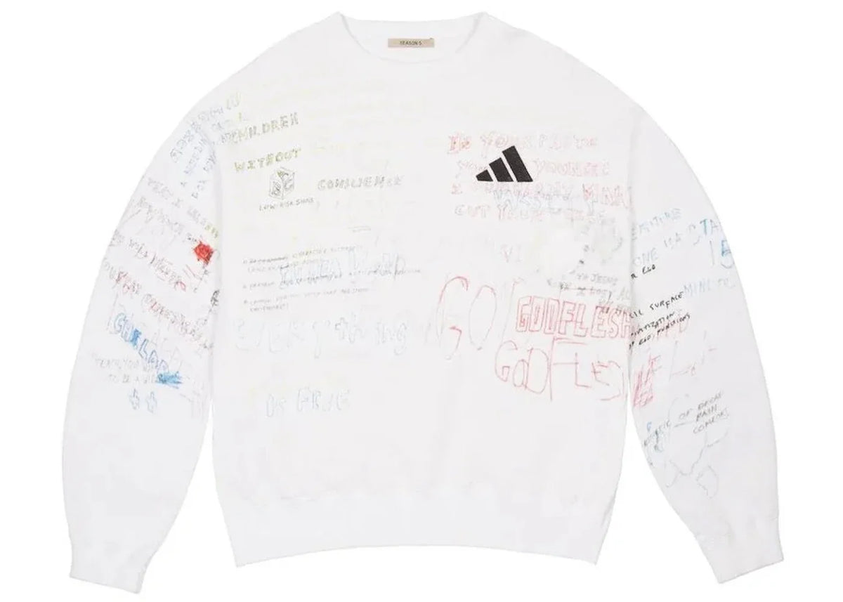 Yeezy Scribble Hand Drawn Crewneck Arctic – Yeezy – THE LAB CONCEPT CLUB Bienne