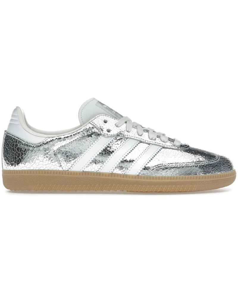 adidas Samba OG Silver Metallic Cracked Leather (Women's) - sneaker Adidas