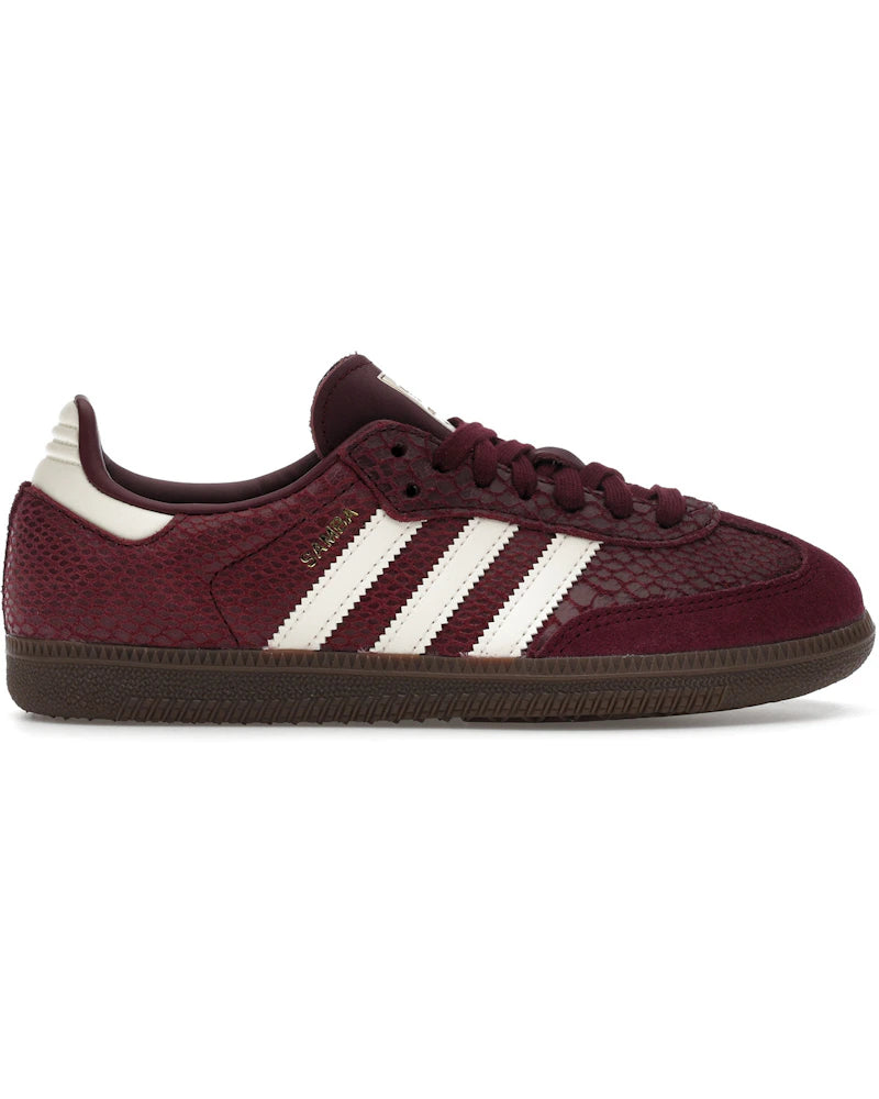adidas Samba OG Snakeskin Maroon Cream White (Women's) - sneaker Adidas