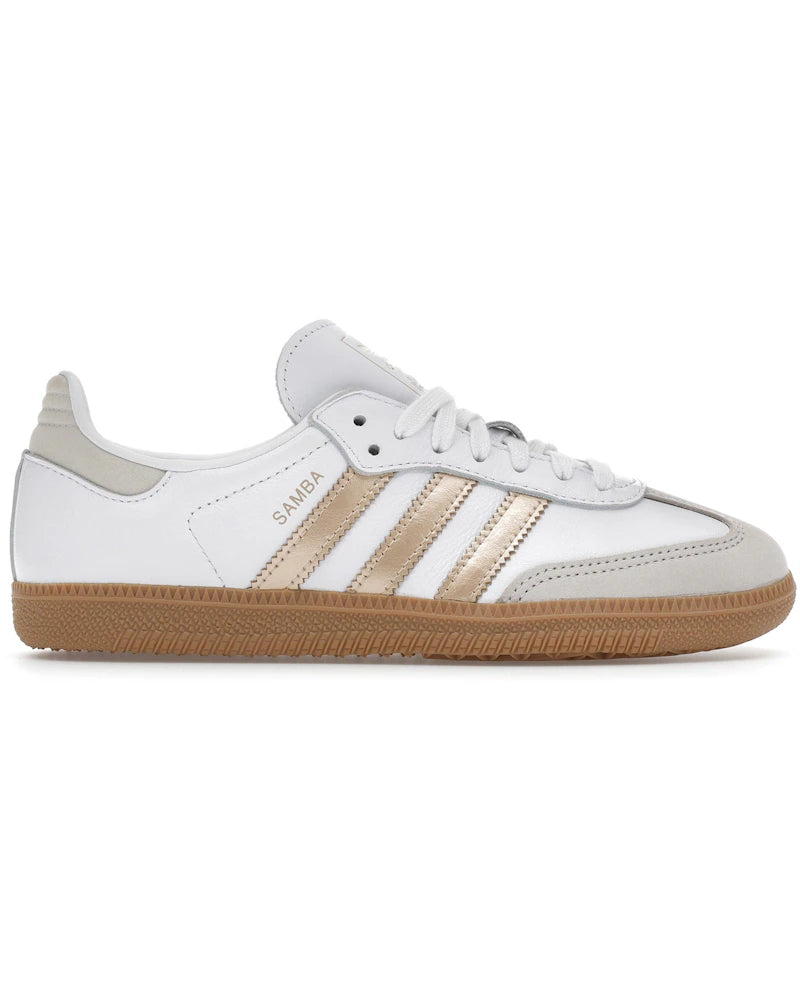 adidas Samba OG White Wonder Gold Metallic (Women's) - sneaker Adidas